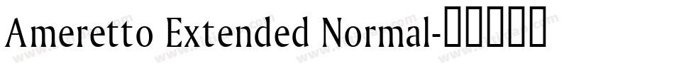 Ameretto Extended Normal字体转换